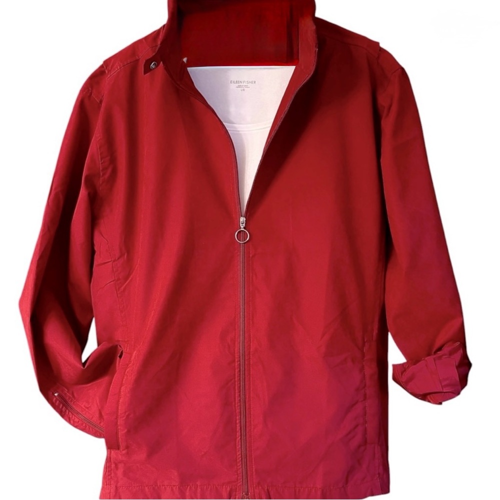 Antigua Women’s Red Lightweight Cotton Windbreaker Jacket Coat | Size M/L